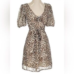 Wayf Leopard Print Dress XS